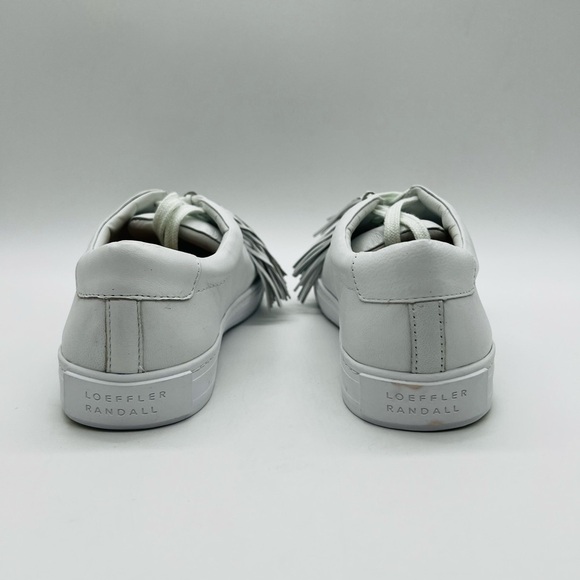 LOEFFLER RANDALL WOMEN’S WHITE LEATHER LACE UP SNEAKERS SIZE 7.5 NWOT - Picture 4 of 11